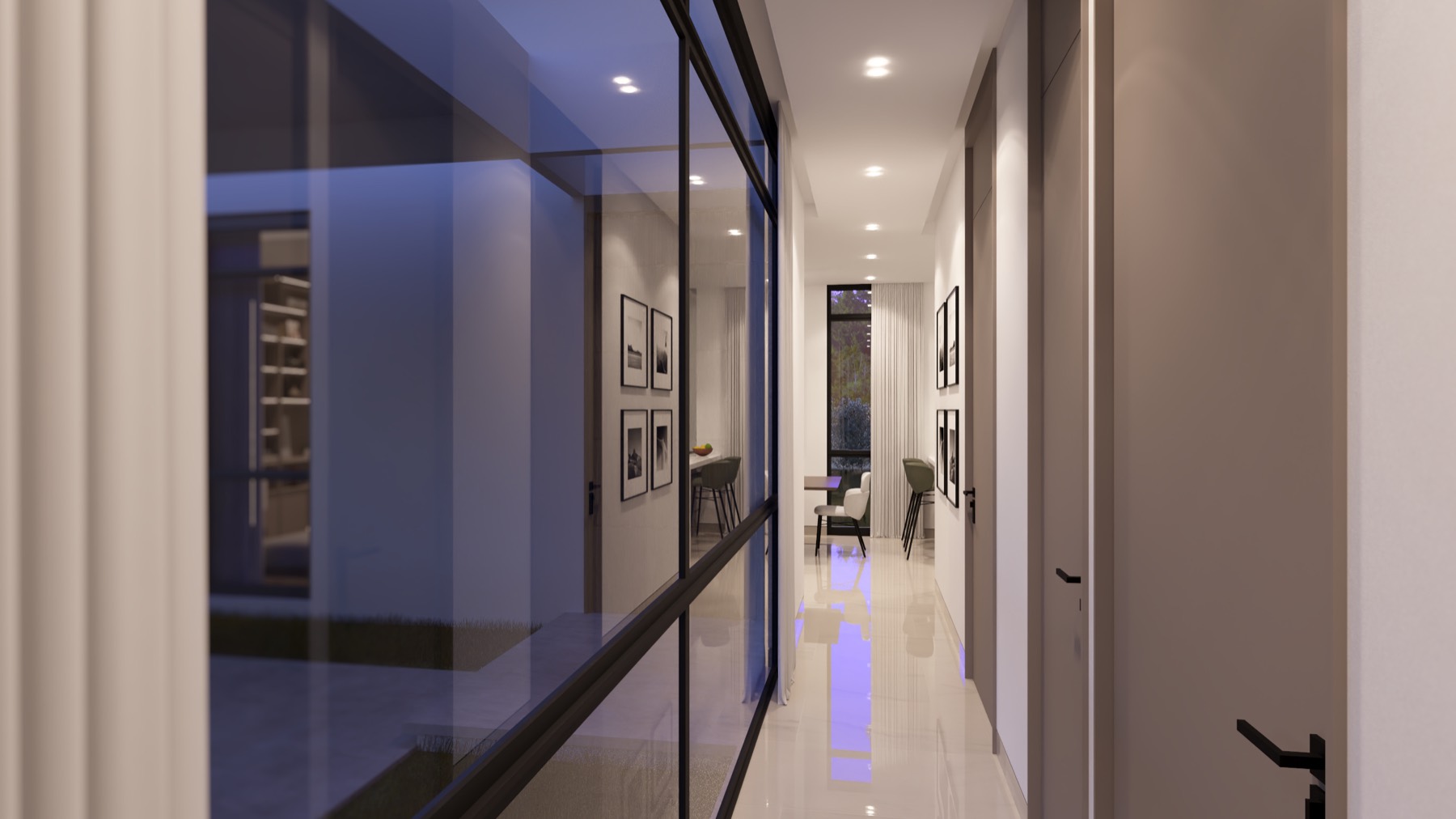 Pasillo interior del Modelo Signature